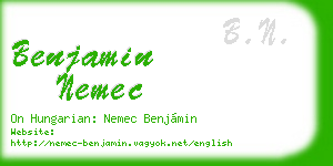 benjamin nemec business card