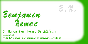 benjamin nemec business card